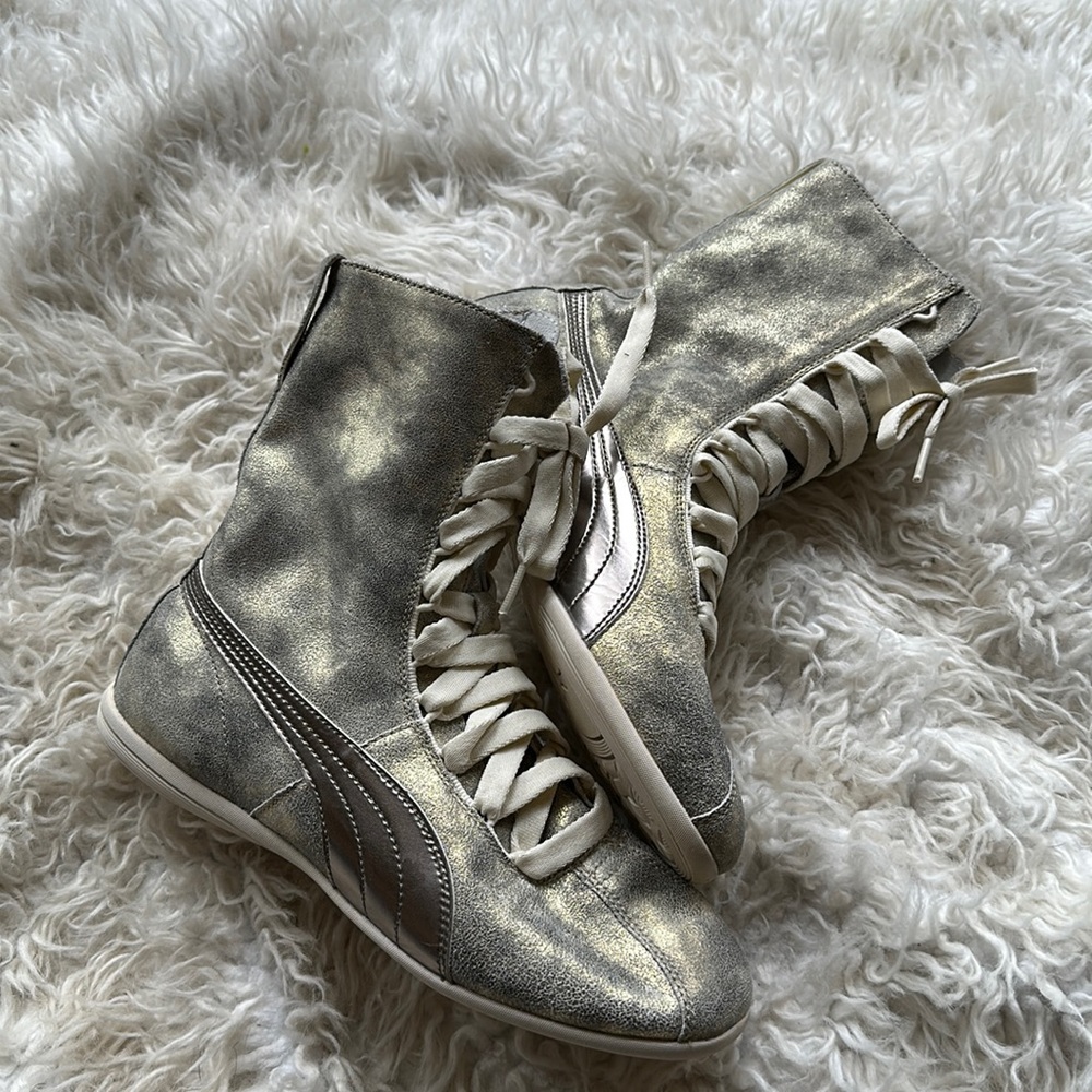 Puma Eskiva Hi Metallic boxing shoes / wrestling shoes size UK 5 EUR 38 US 7.5